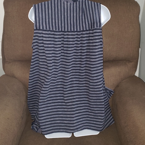 LOGO by Lori Goldstein waterfall women's vest size medium blue - Picture 5 of 8